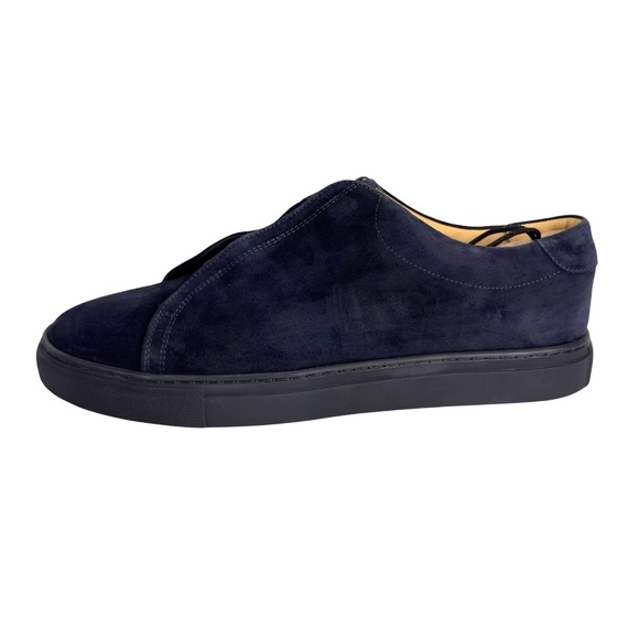 Myrqvist Alnö Navy Blue Suede Sneakers Men’s 11 US / 44 EU Leather Lining Rubber - Picture 3 of 11